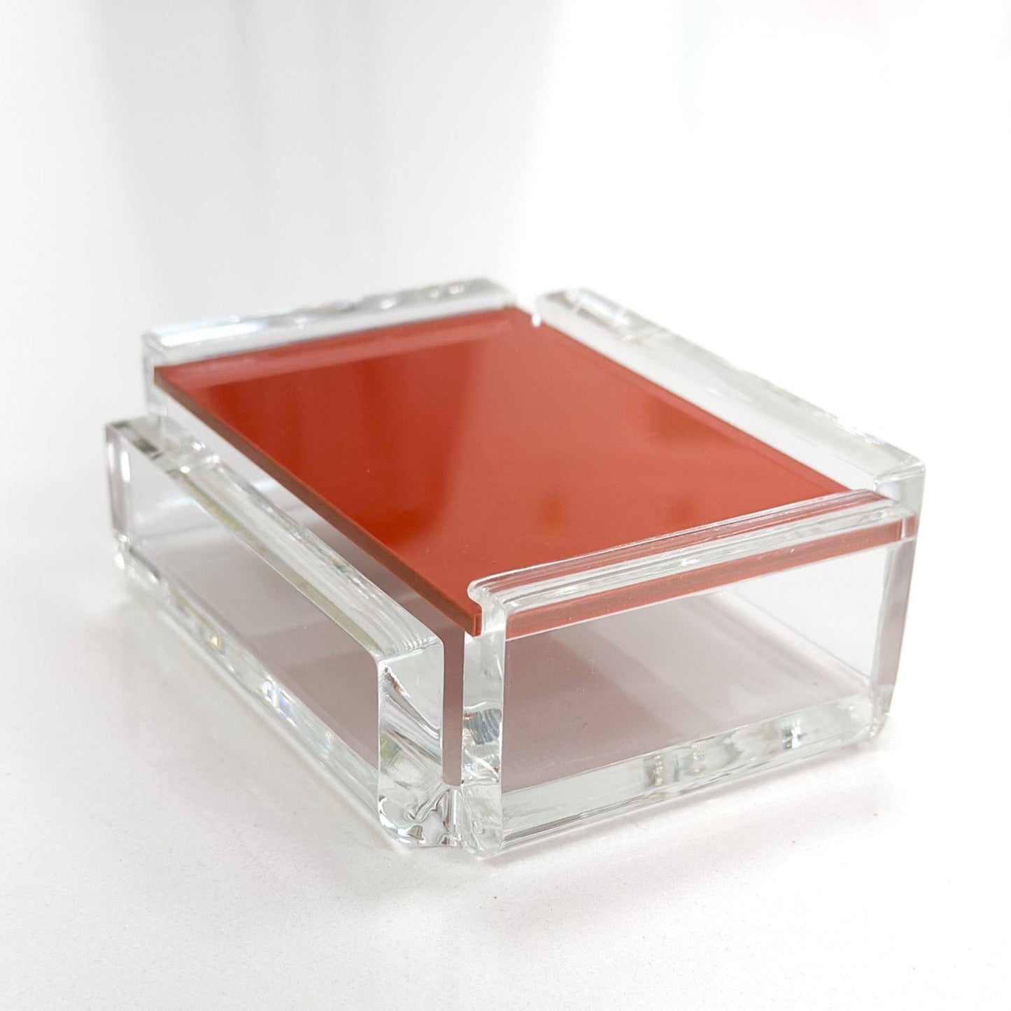 Burnt Orange Acrylic Single Deck Card Case