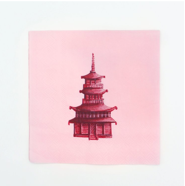 Pink Pagoda Napkin Set