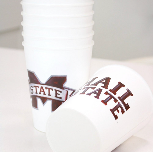Mississippi State bulldogs reusable plastic cups