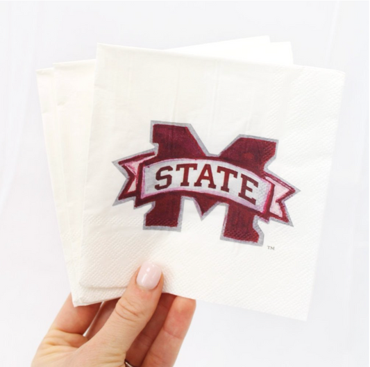 Mississippi State logo paper napkins