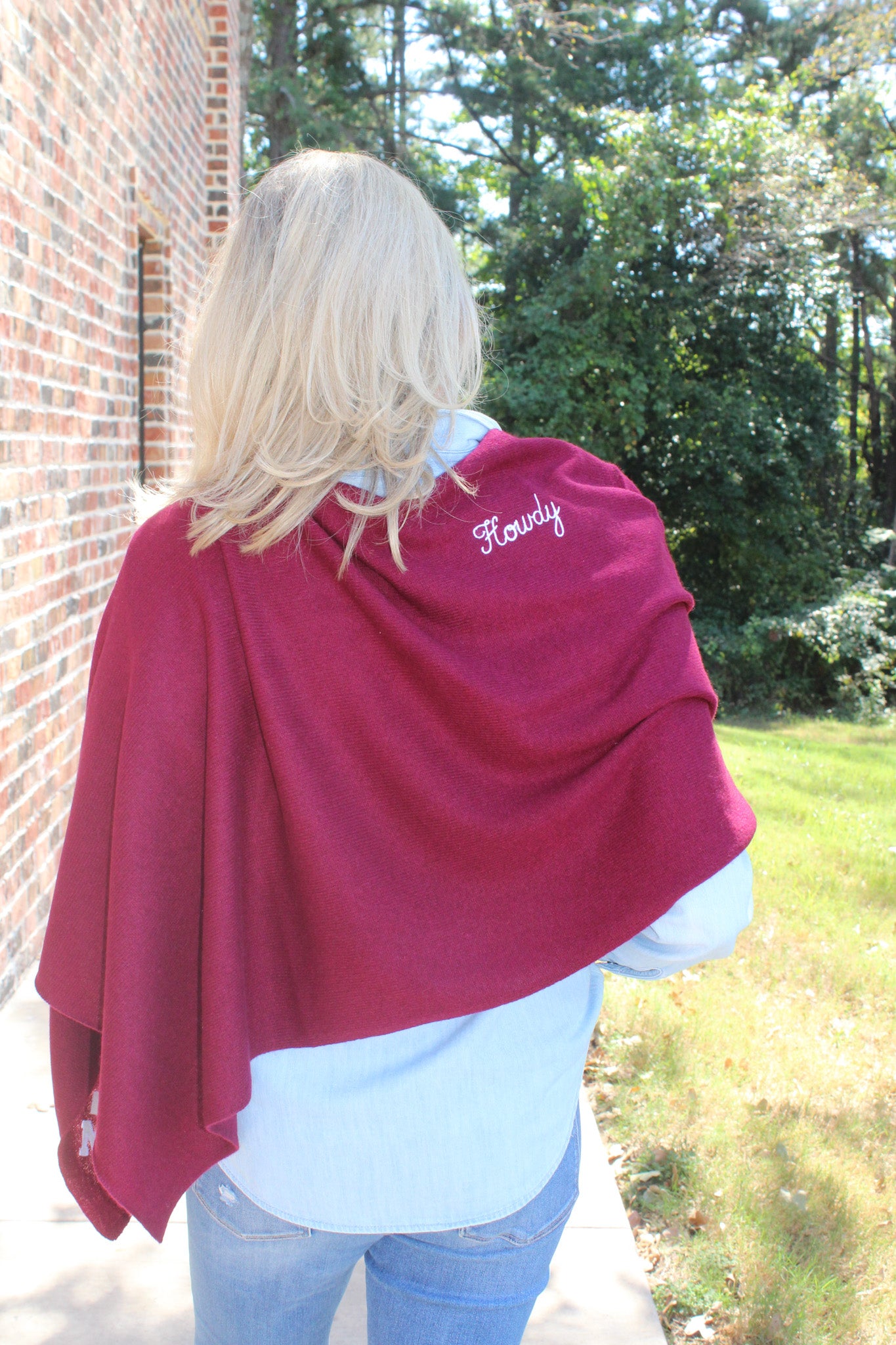 Texas A&M Collegiate Cashmere Poncho by FOSTER