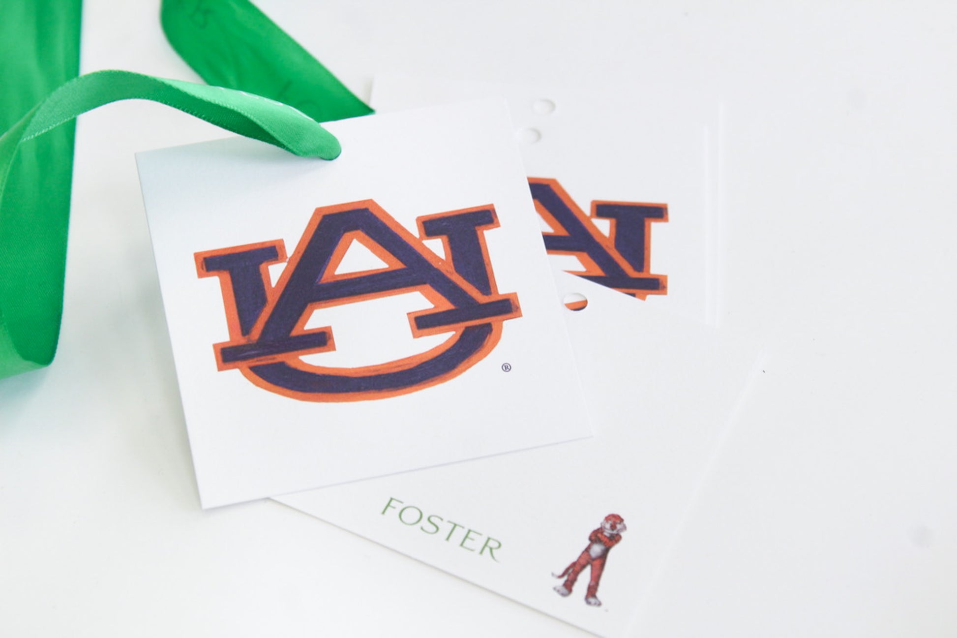 Auburn logo gift tags by FOSTER