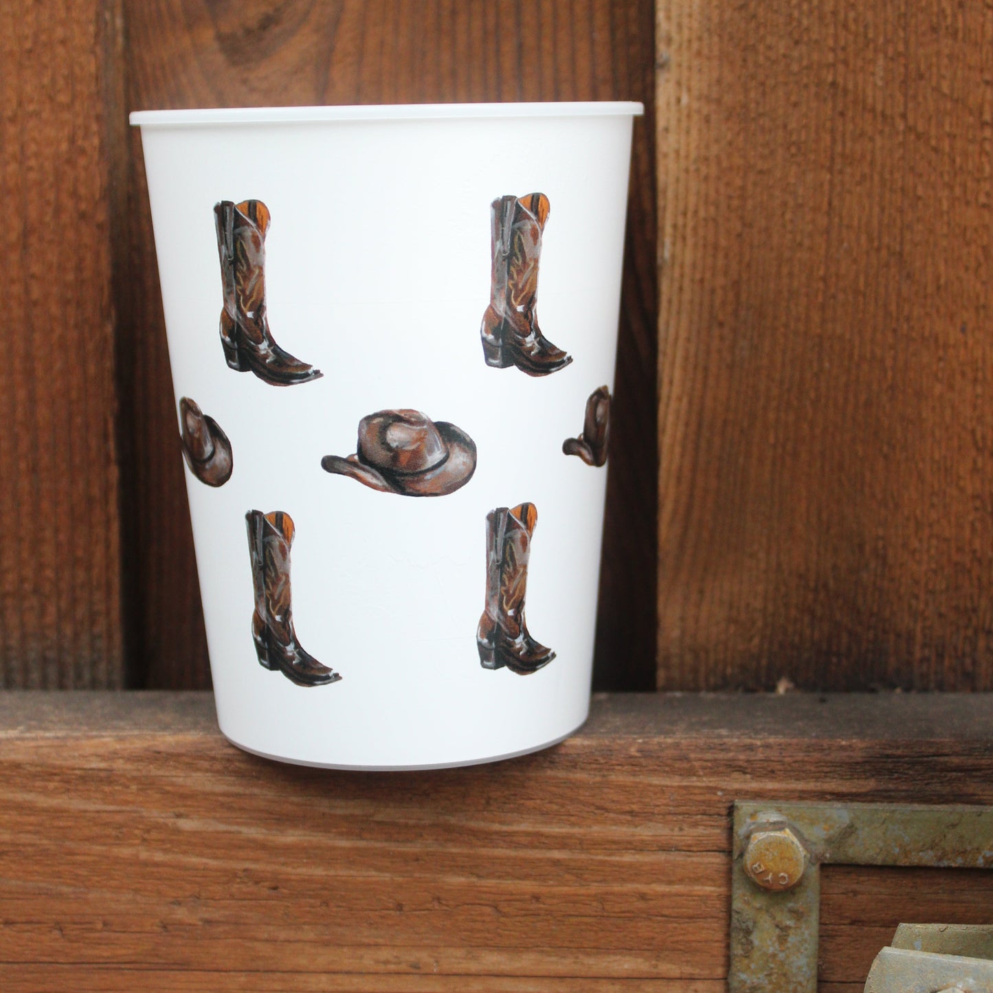 Boot and Cowboy Hat Cup Set
