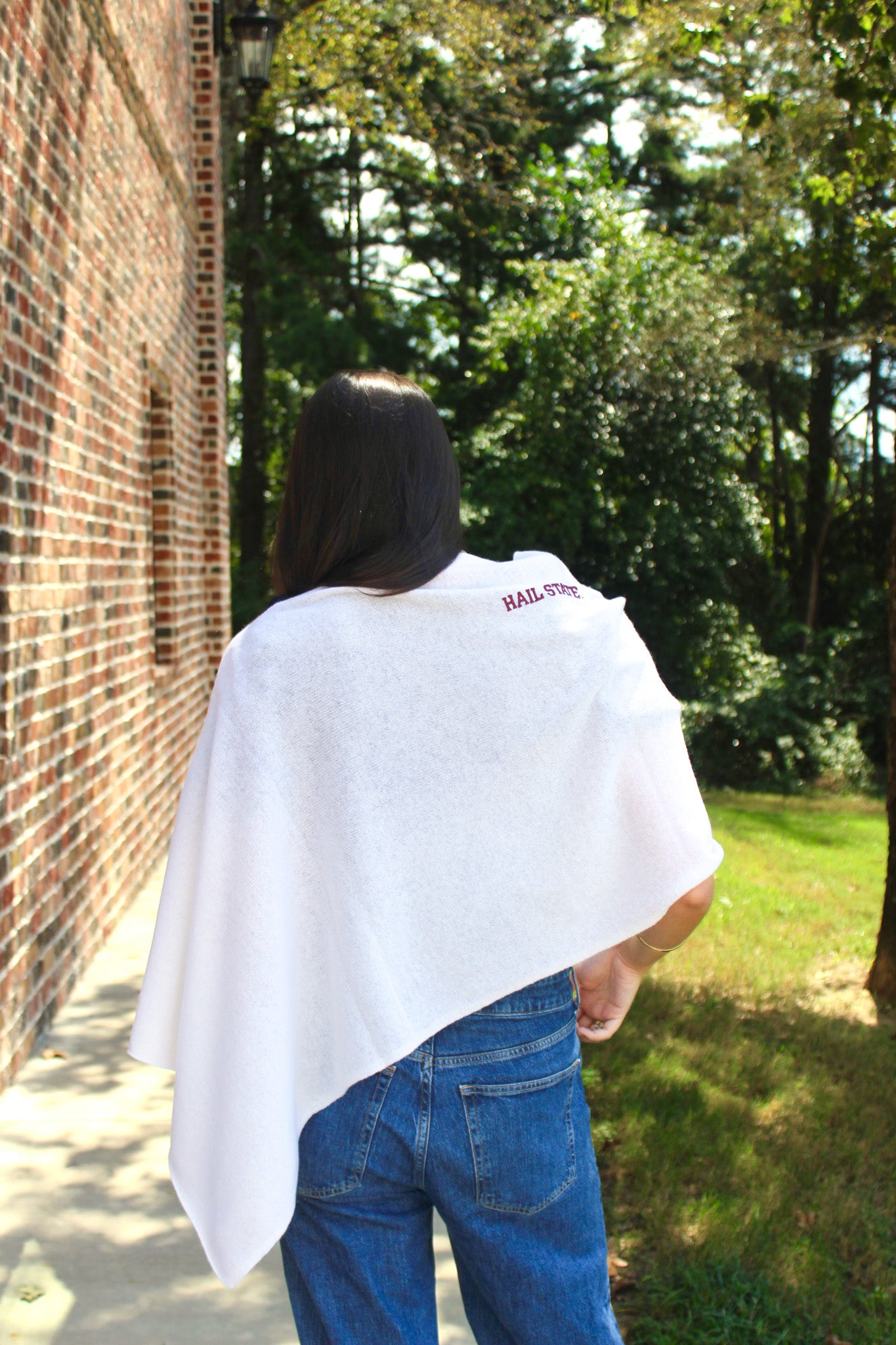 MS State Collegiate Cashmere Poncho by FOSTER