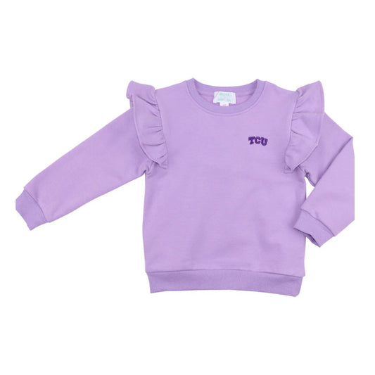 Officially Licensed TCU Ruffled Sweatshirt