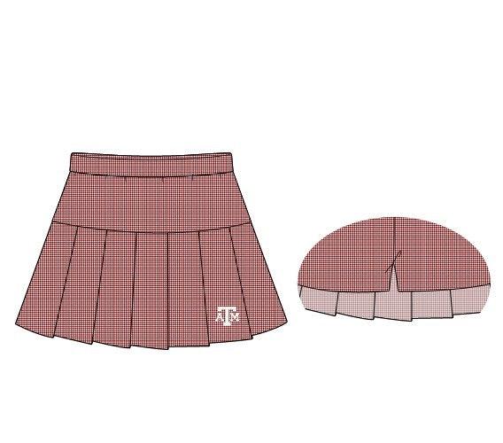 Girls Texas A&M Tennis Skirt