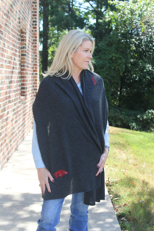 Arkansas Razorbacks Cashmere Travel Wrap