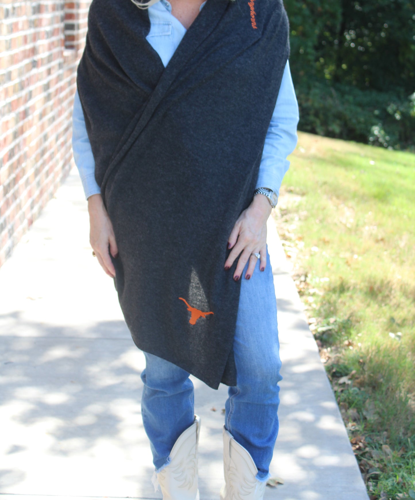 UT Longhorns Cashmere Travel Wrap