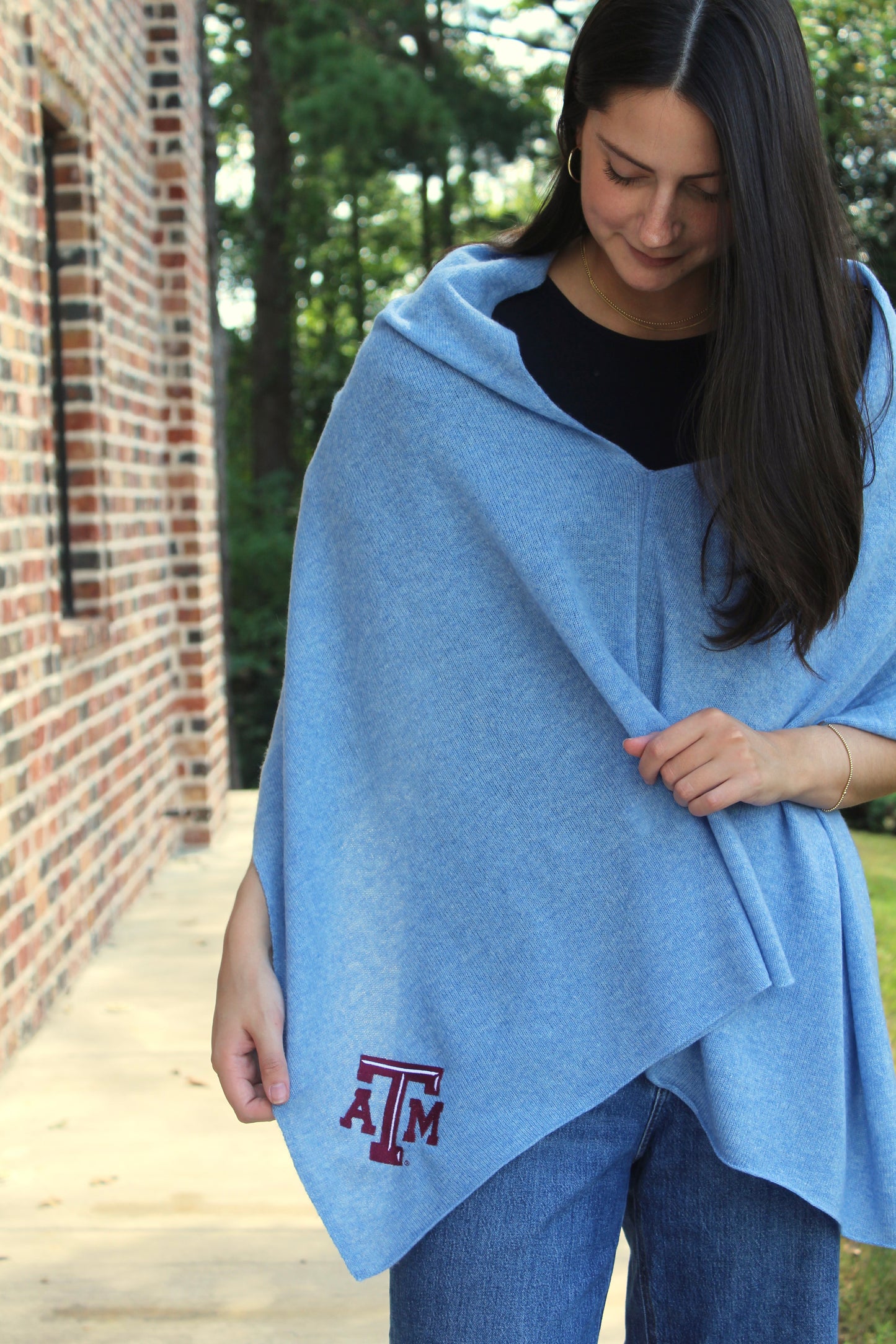 Texas A&M Collegiate Cashmere Poncho by FOSTER