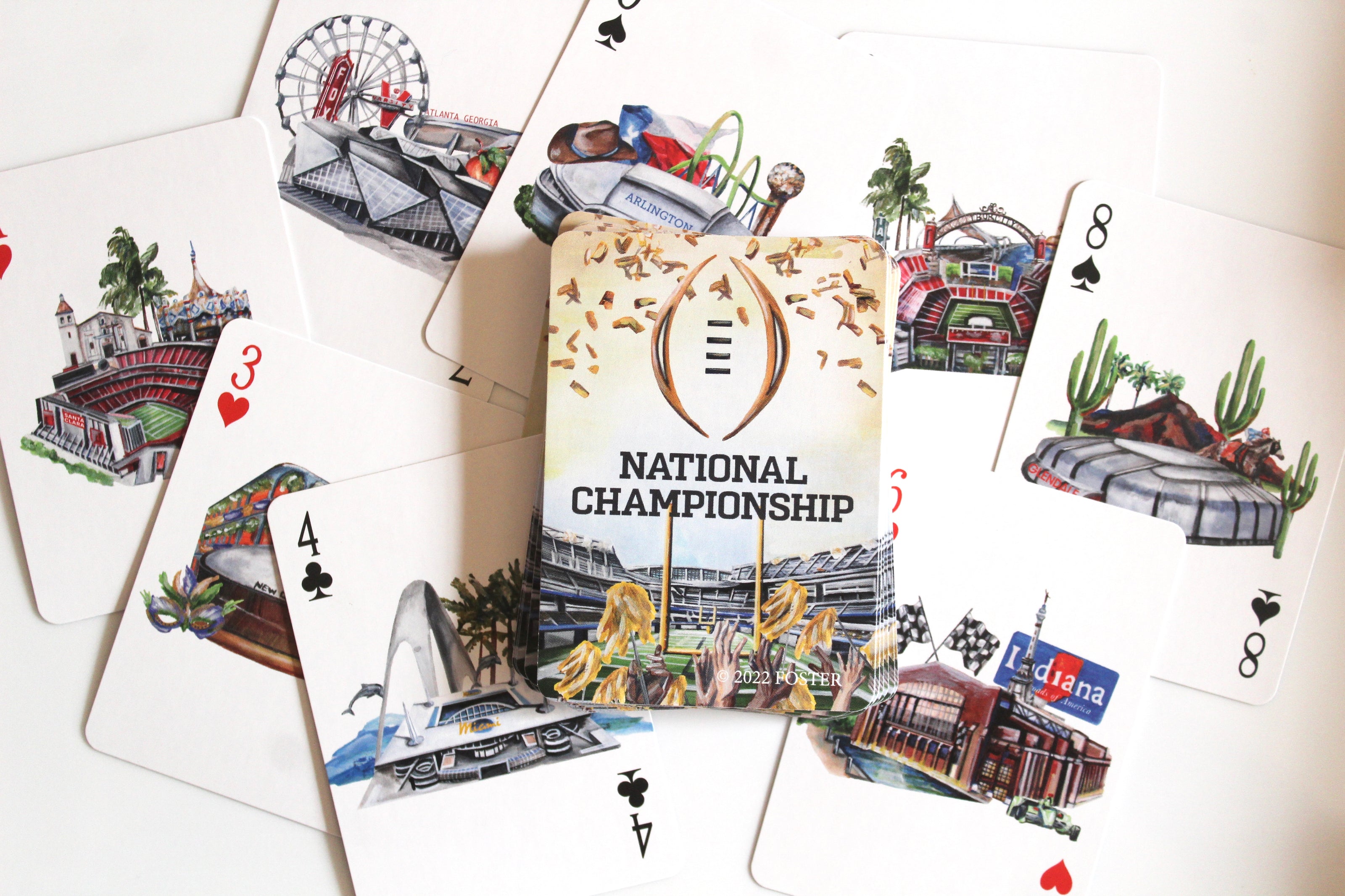 Custom College Football Playoff Playing Cards by FOSTER