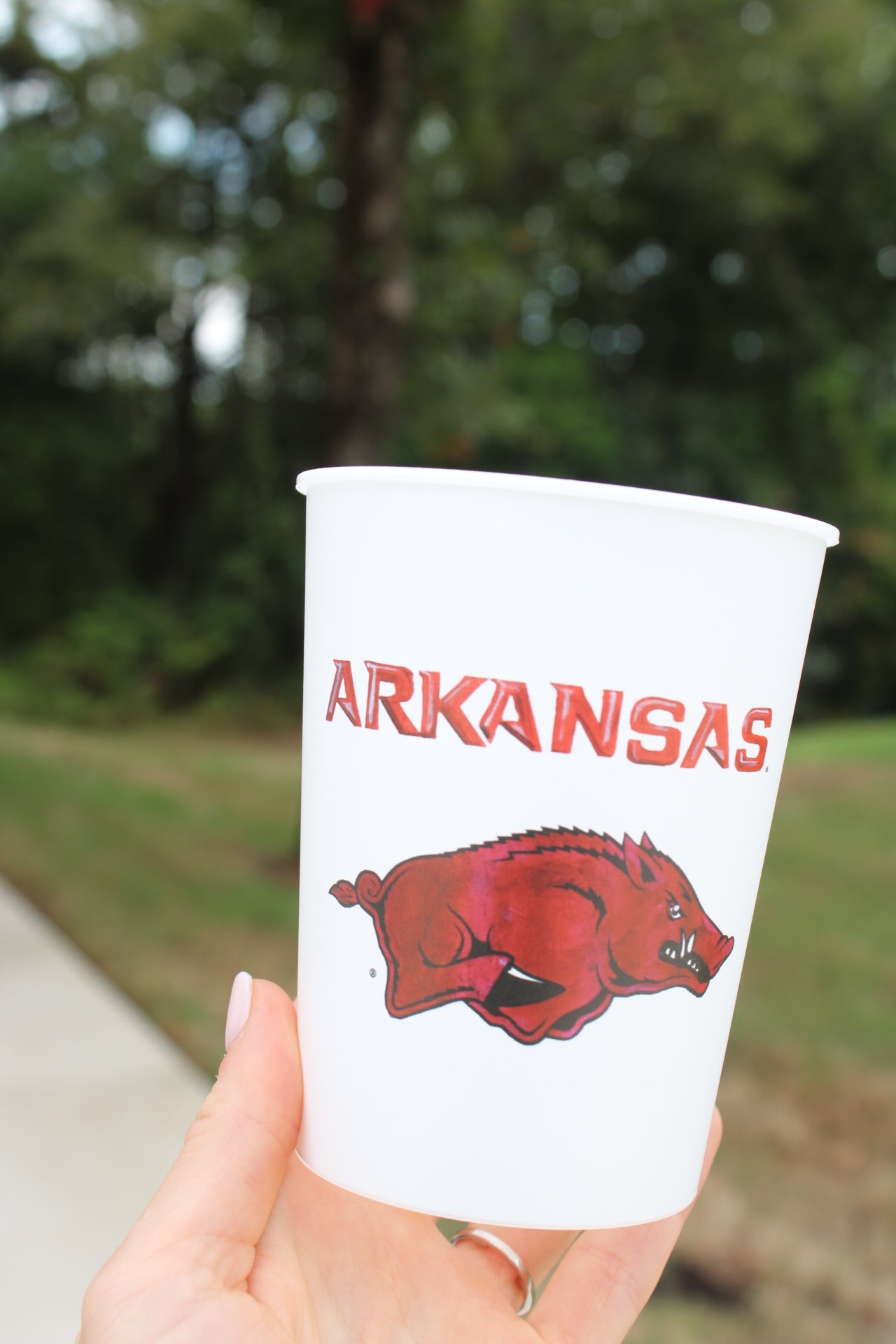 Arkansas Razorbacks reusable plastic cups