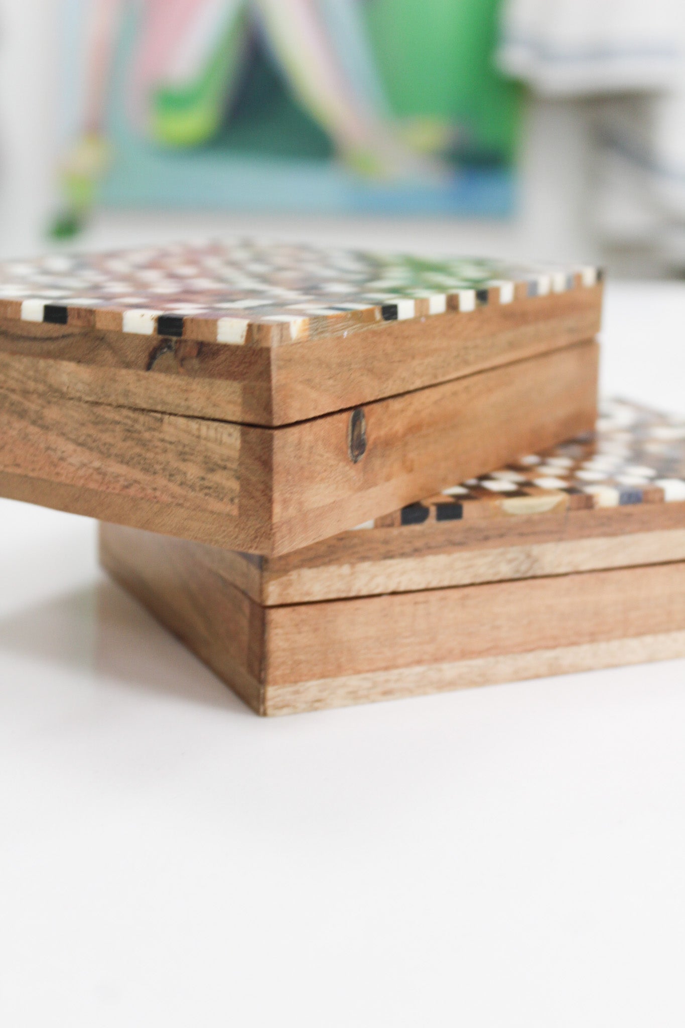 Micro Squares Covered Playing Card Box