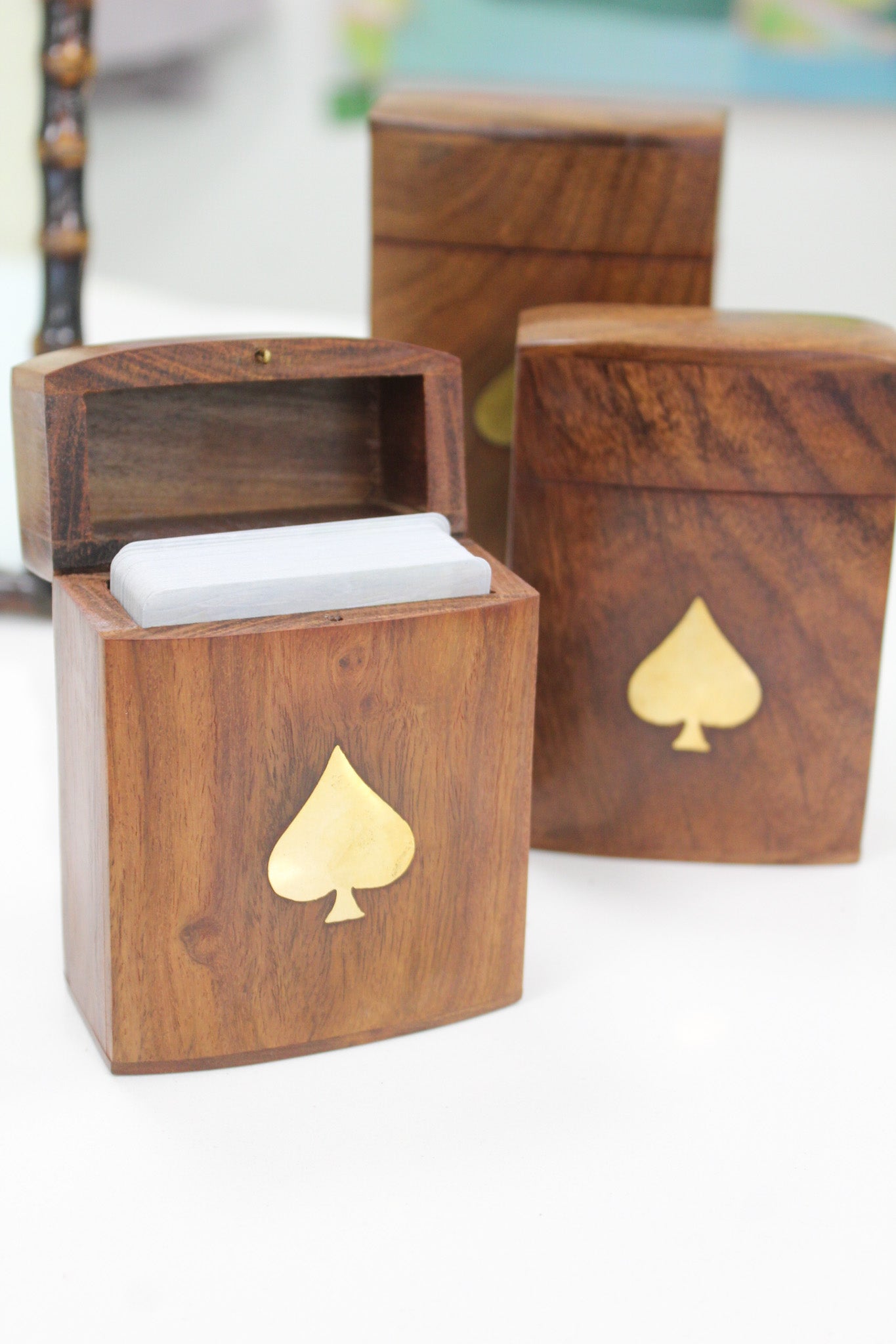 Hand-Crafted Wooden Playing Card Case