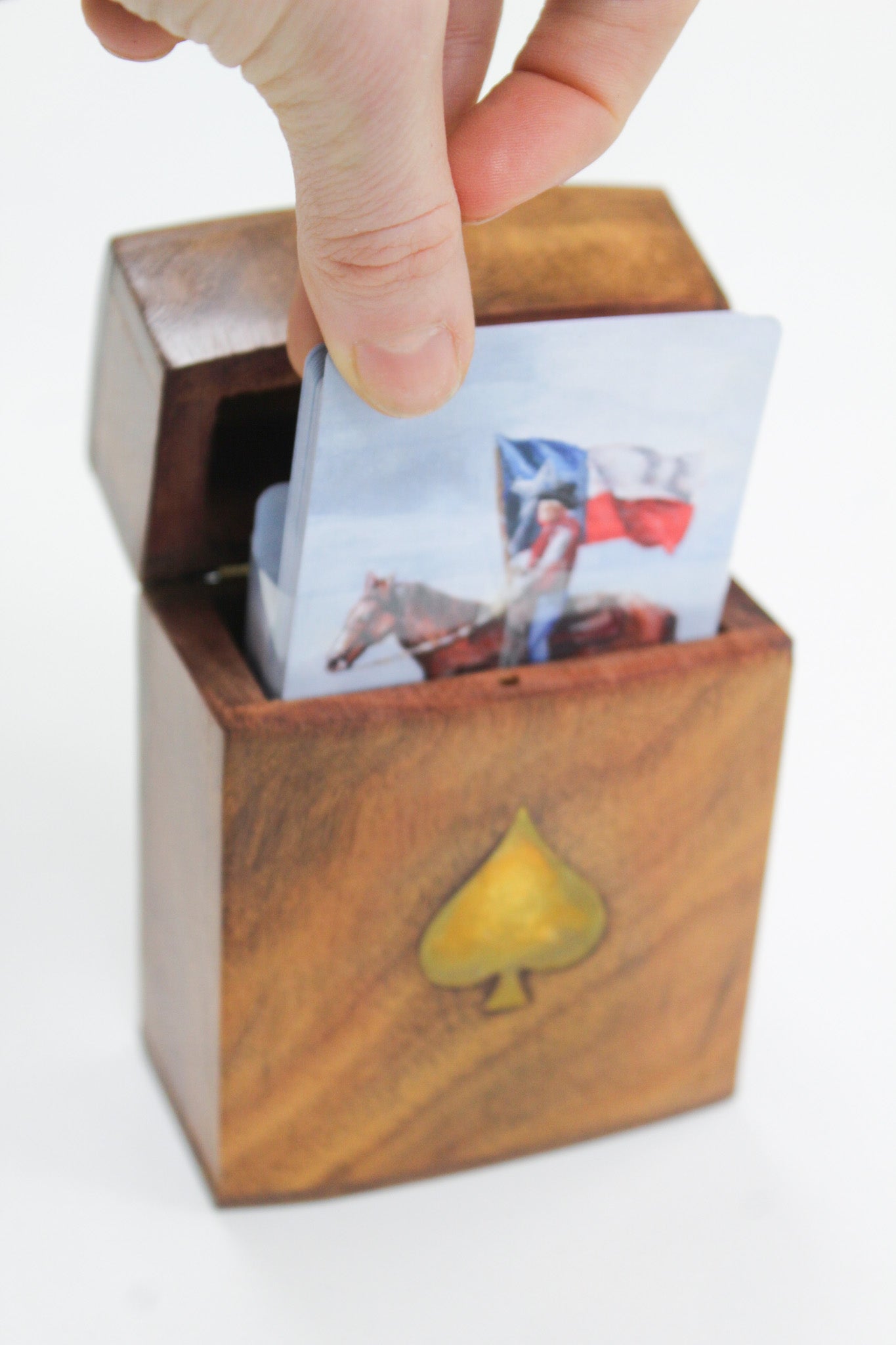 Hand-Crafted Wooden Playing Card Case