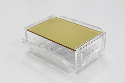 gold acrylic playing cards holder by FOSTER