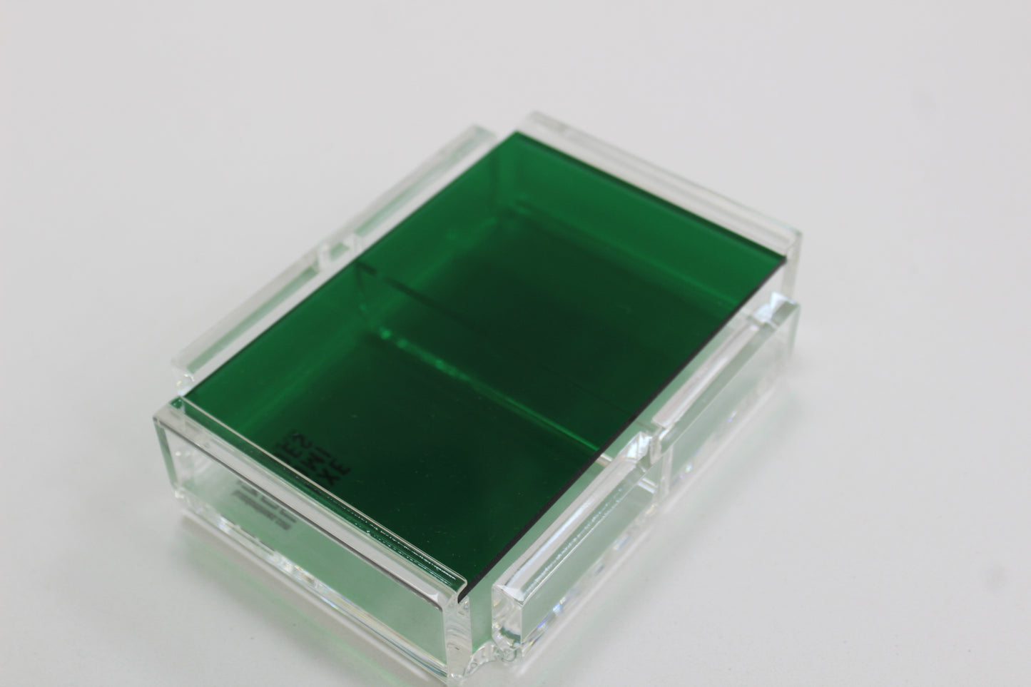 green acrylic playing card holder by FOSTER