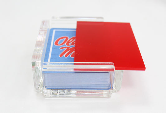 Ole Miss Playing Card Display Bundle - Red Acrylic Single Display