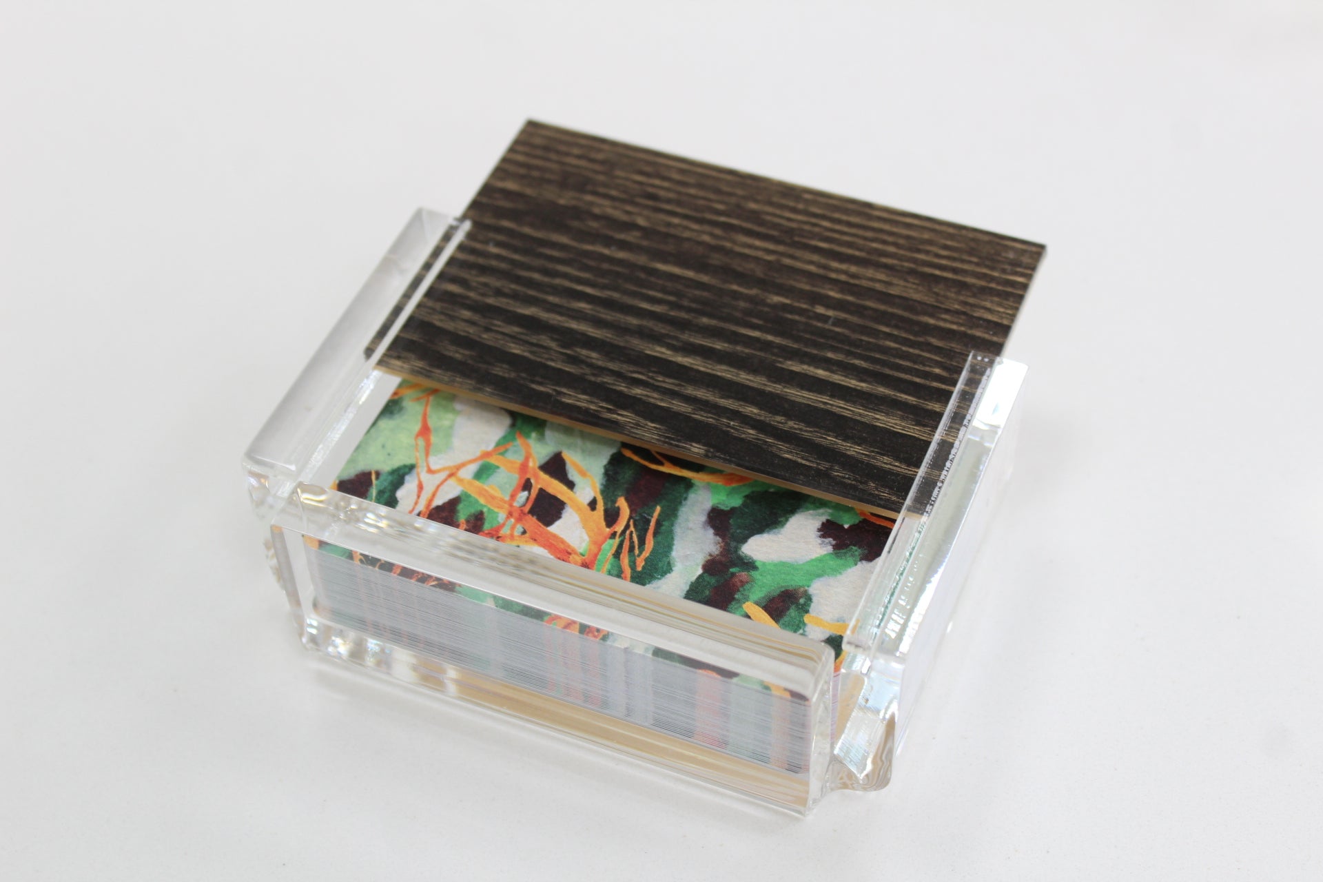 acrylic wooden playing card case