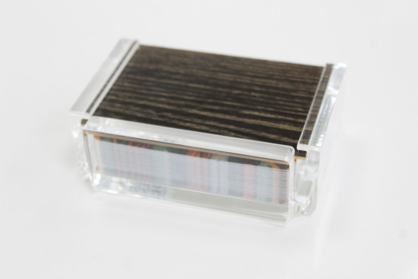 acrylic wooden pattern playing card box
