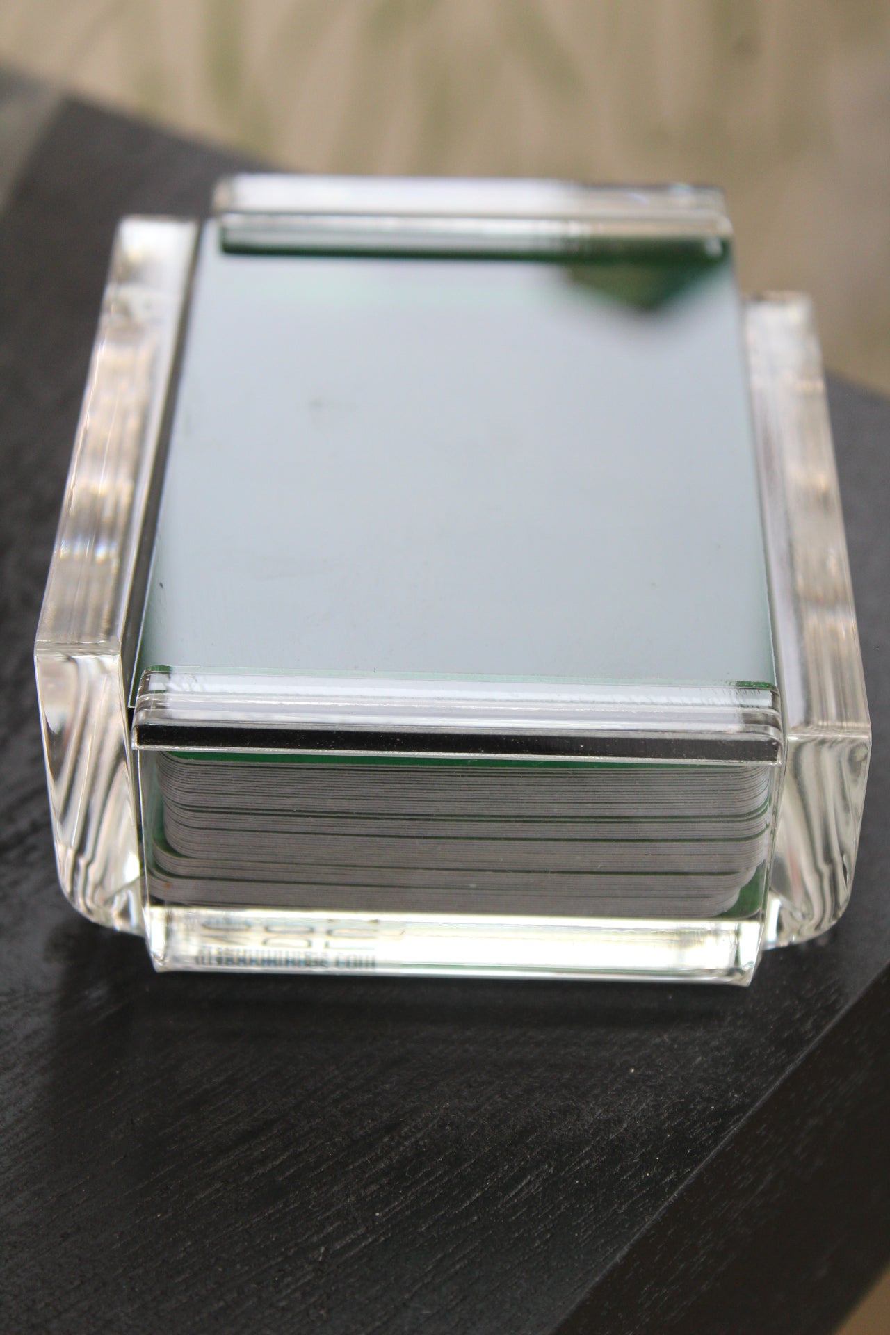 Green Acrylic playing card holder by FOSTER