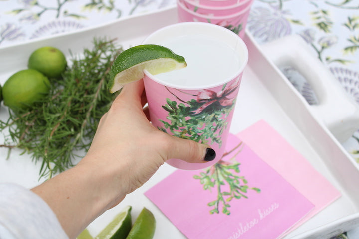 Mistletoe kisses cups and napkin