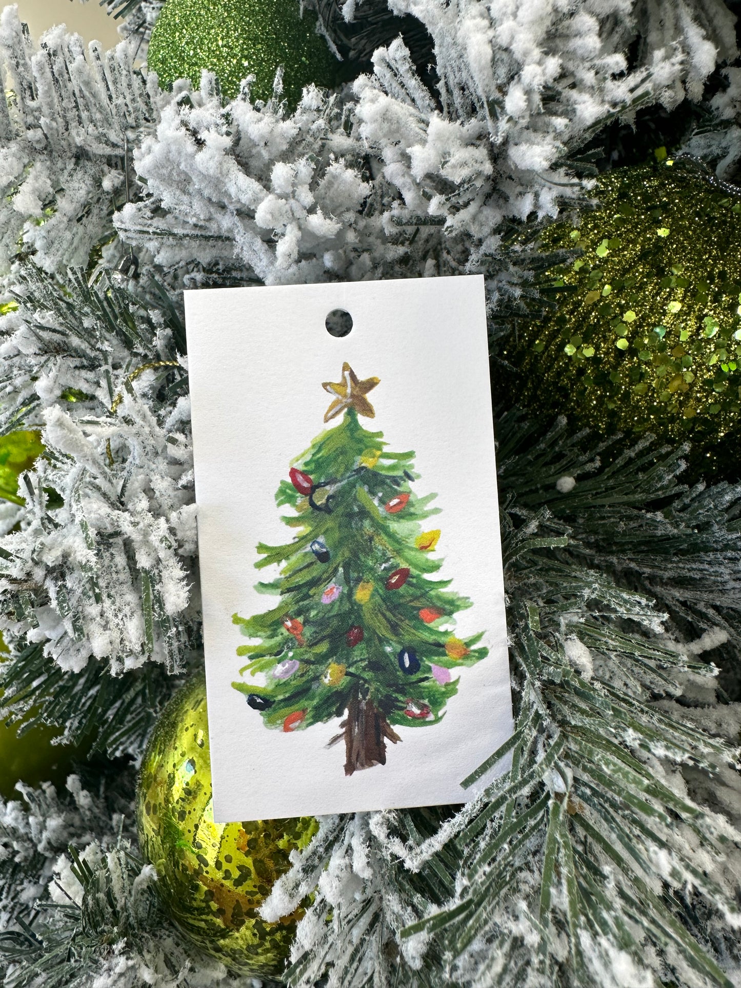 christmas tree gift tag