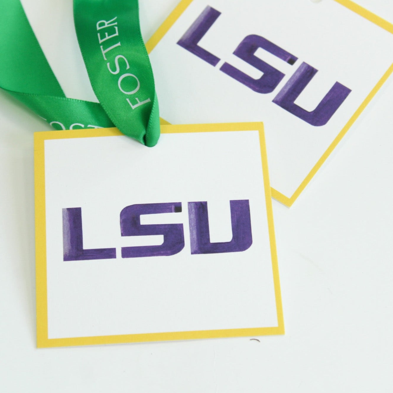 LSU logo gift tags by FOSTER