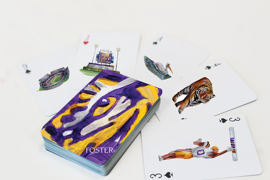 LSU playing cards by FOSTER