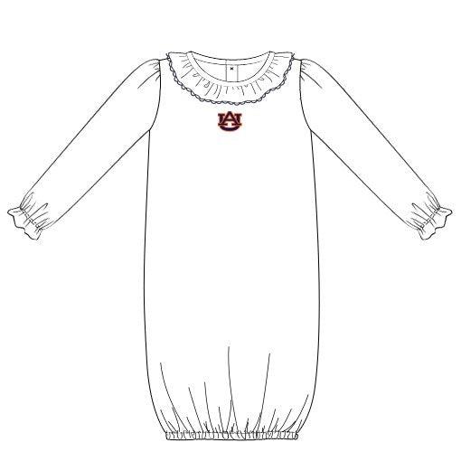 Officially Licensed Knit Auburn Ruffle Baby Gown