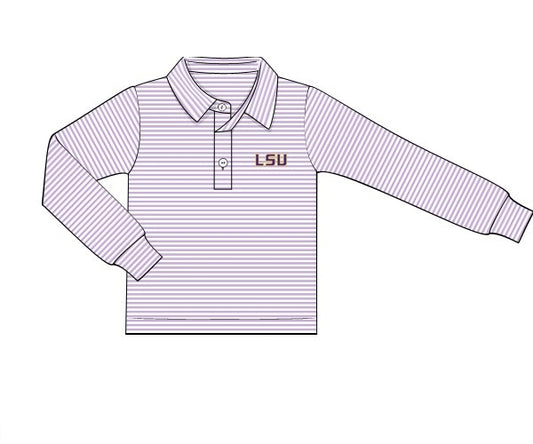 Officially Licensed Knit LSU Polo Shirt