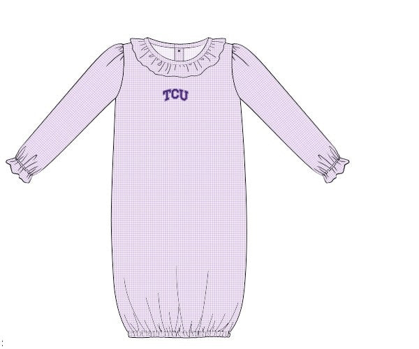 Officially Licensed Knit Ruffled TCU Baby Gown