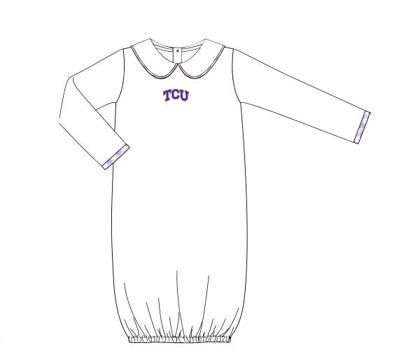 Officially Licensed Knit TCU Baby Gown