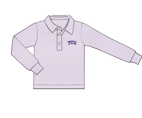 Officially Licensed Knit TCU Polo Shirt