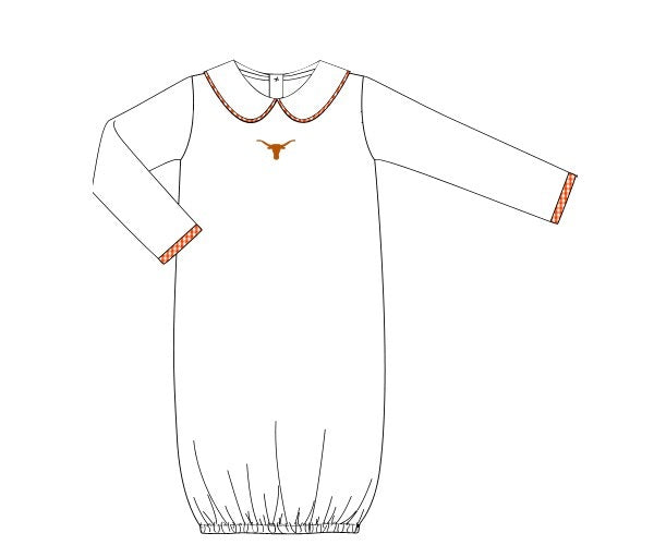 Officially Licensed Knit UT Baby Gown