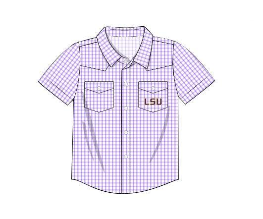 Officially Licensed LSU Pearl Snap Shirt