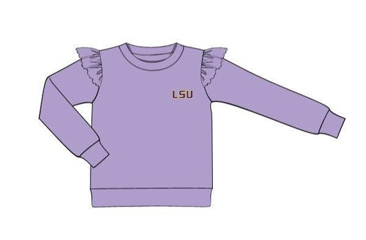 Officially Licensed LSU Ruffled Sweatshirt