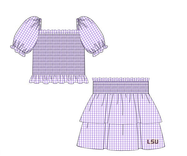 Officially Licensed LSU Skirt Set