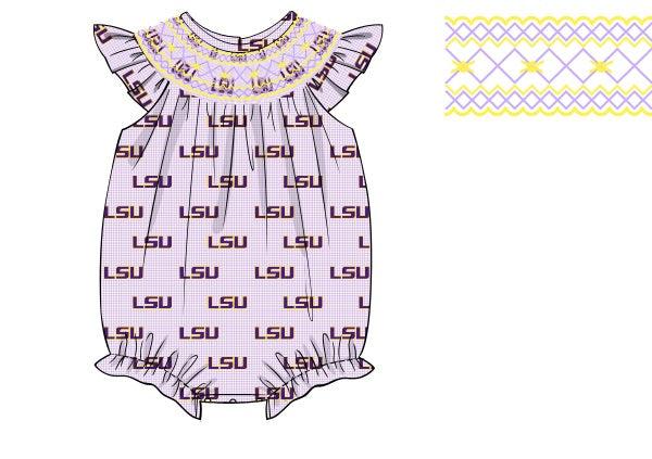 Officially Licensed Smocked LSU Bubble