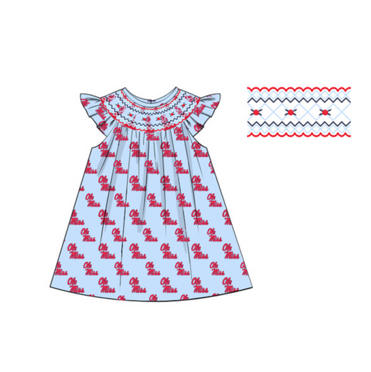 Officially Licensed Smocked Ole Miss Dress