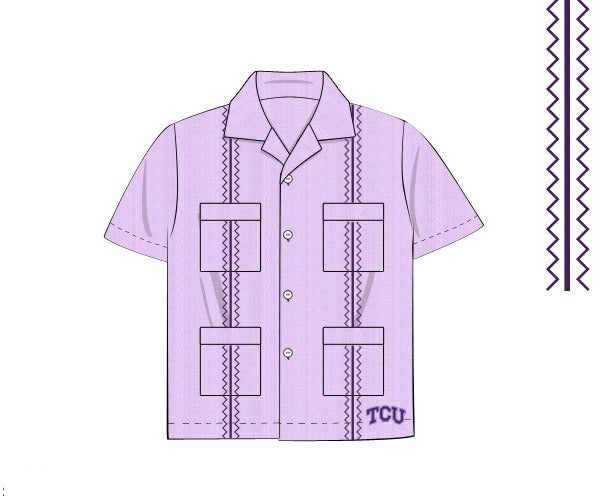 Officially Licensed TCU Guayabera