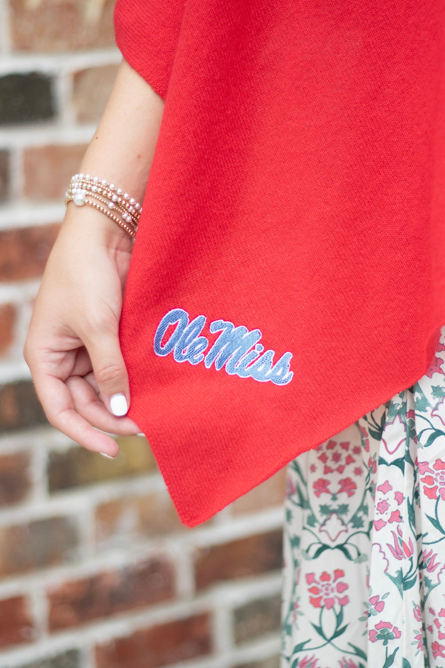 Ole Miss Rebels Collegiate Cashmere Poncho by FOSTER