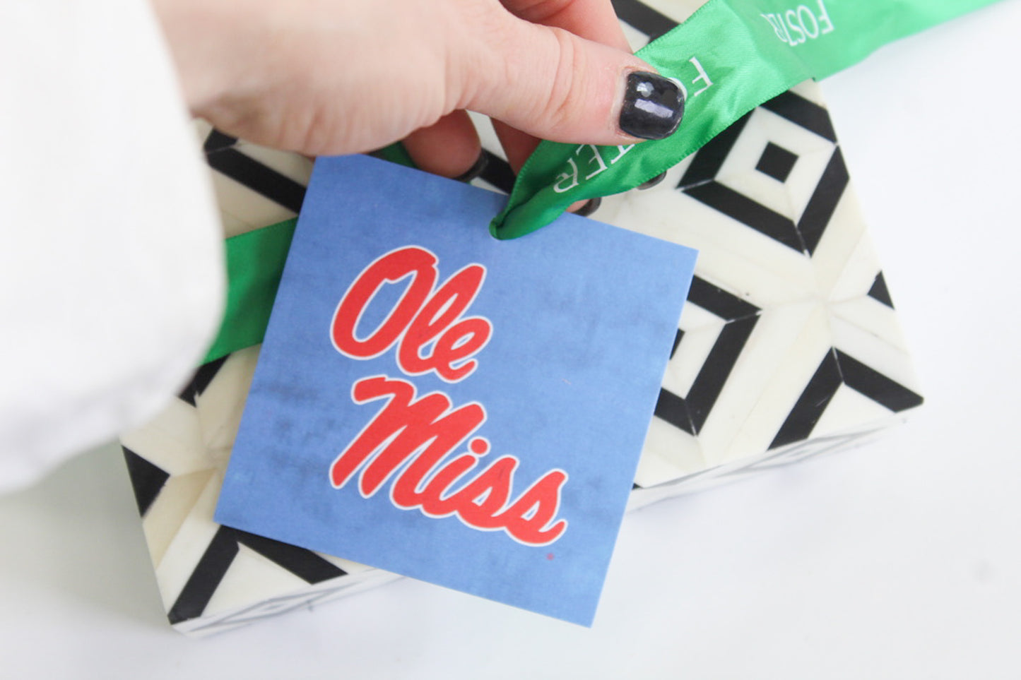 Ole Miss logo gift tag by FOSTER