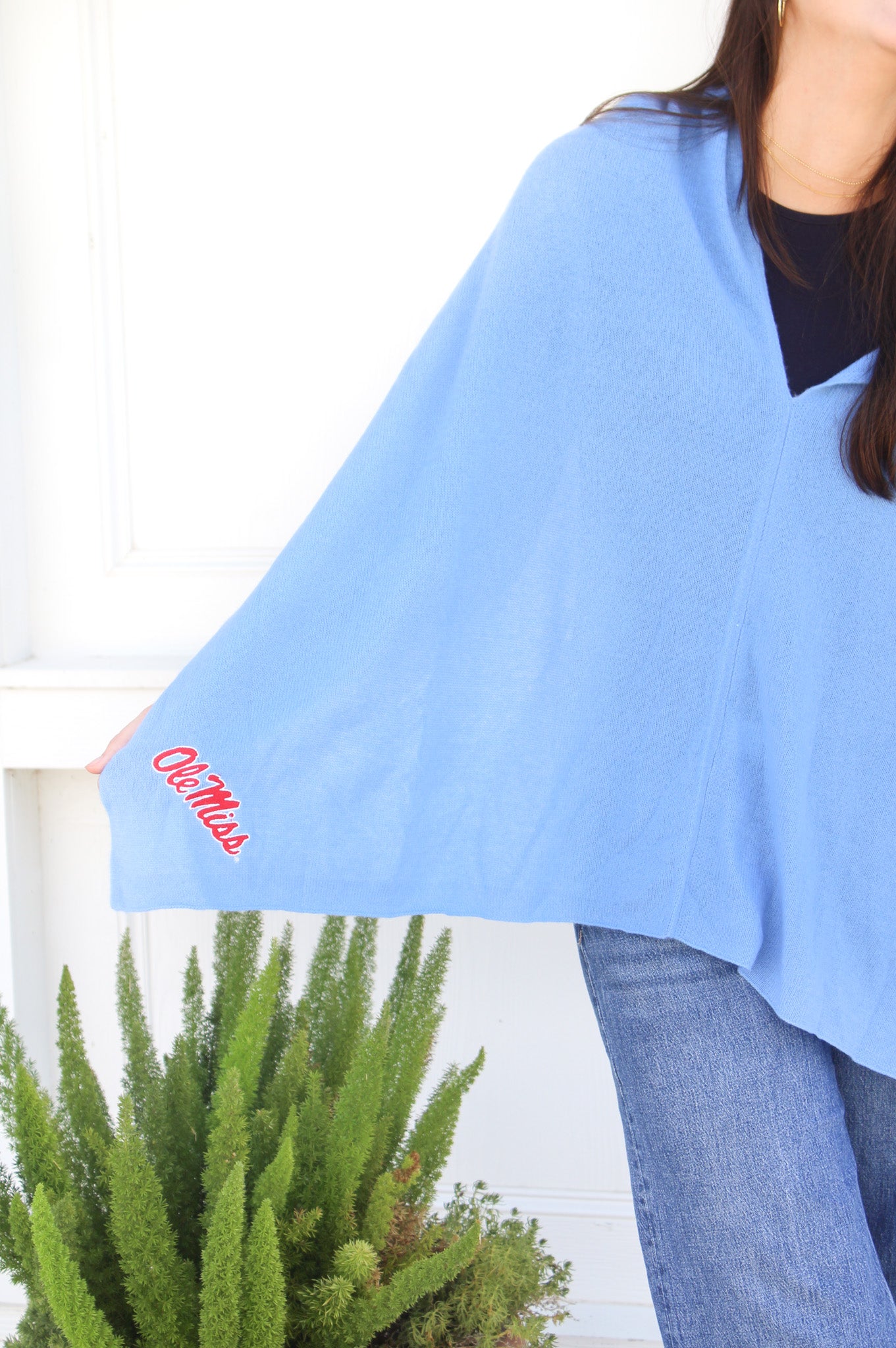 Ole Miss Rebels Collegiate Cashmere Poncho by FOSTER