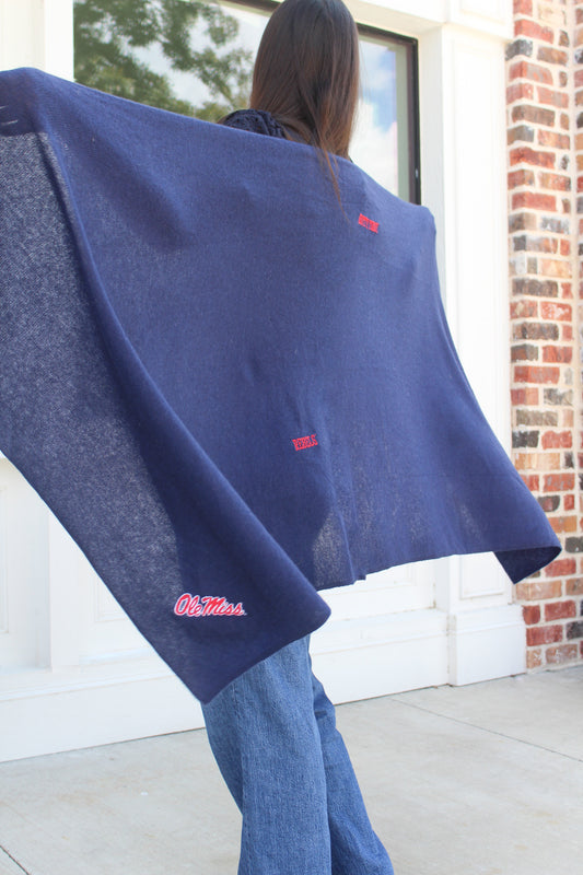 Ole Miss Cashmere Travel Wrap