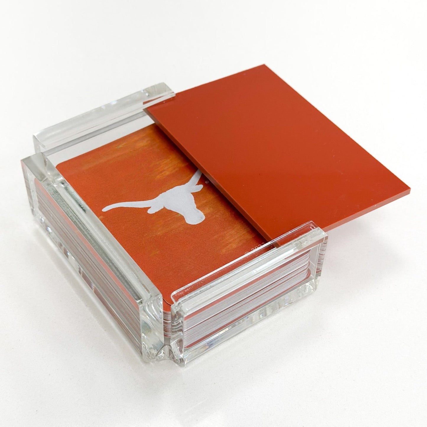 Burnt Orange Acrylic Single Deck Card Case