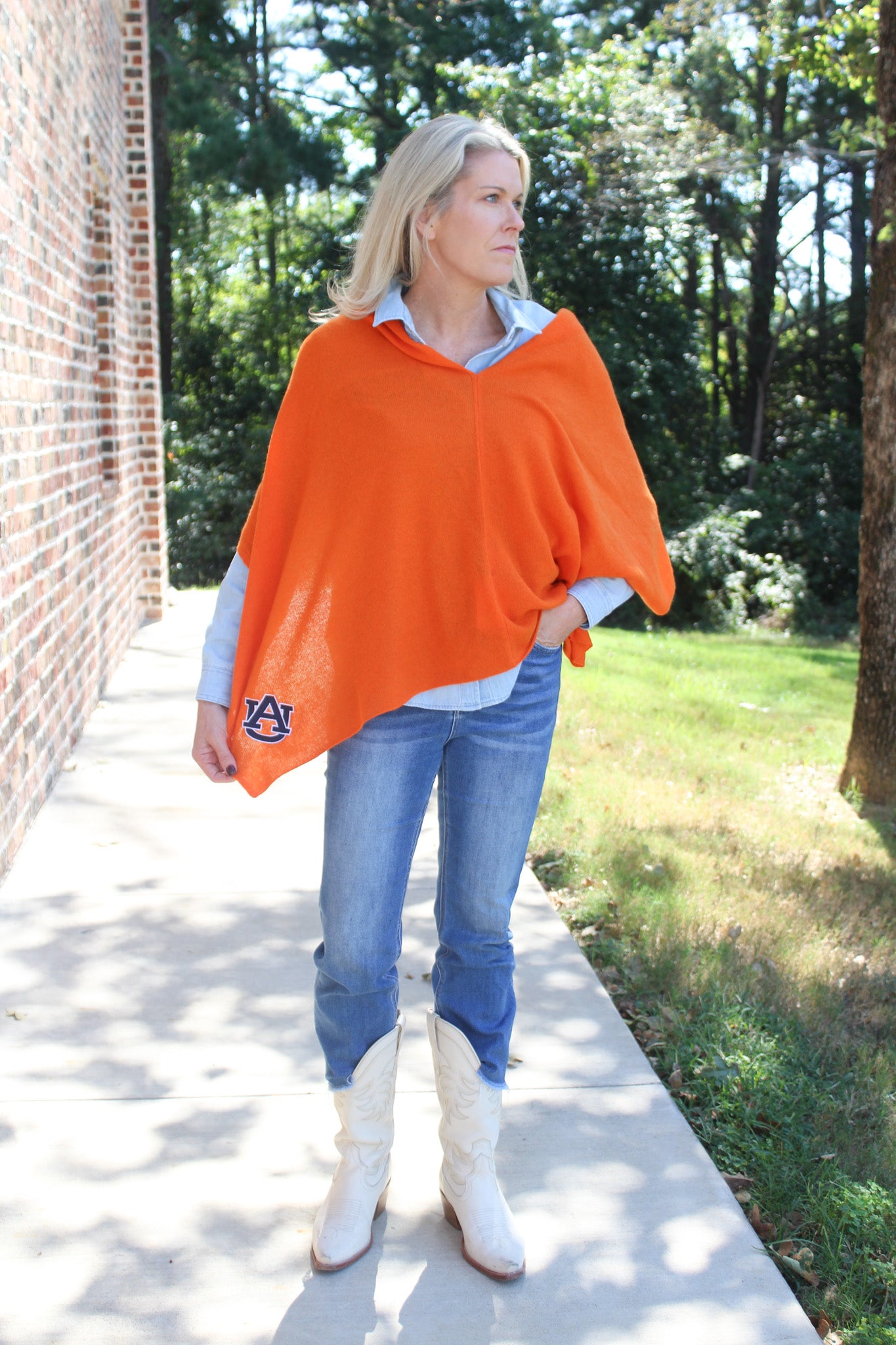 Auburn Tigers Collegiate Cashmere Poncho by FOSTER