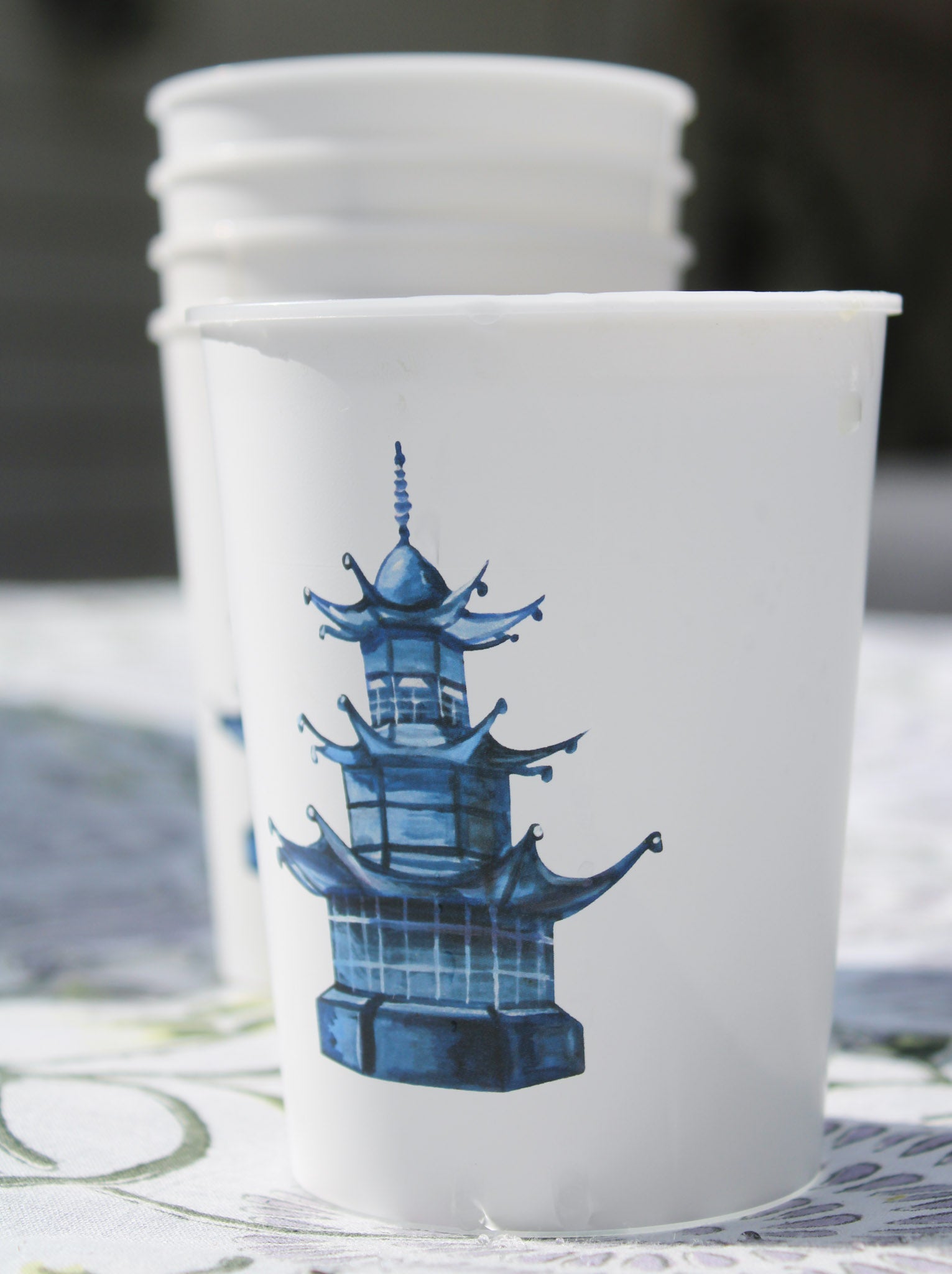 Pagoda, Plastic, Reusable Cup Set by FOSTER