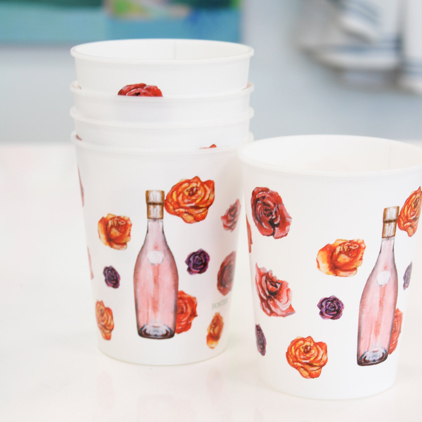 Rosè and Roses Cup Set