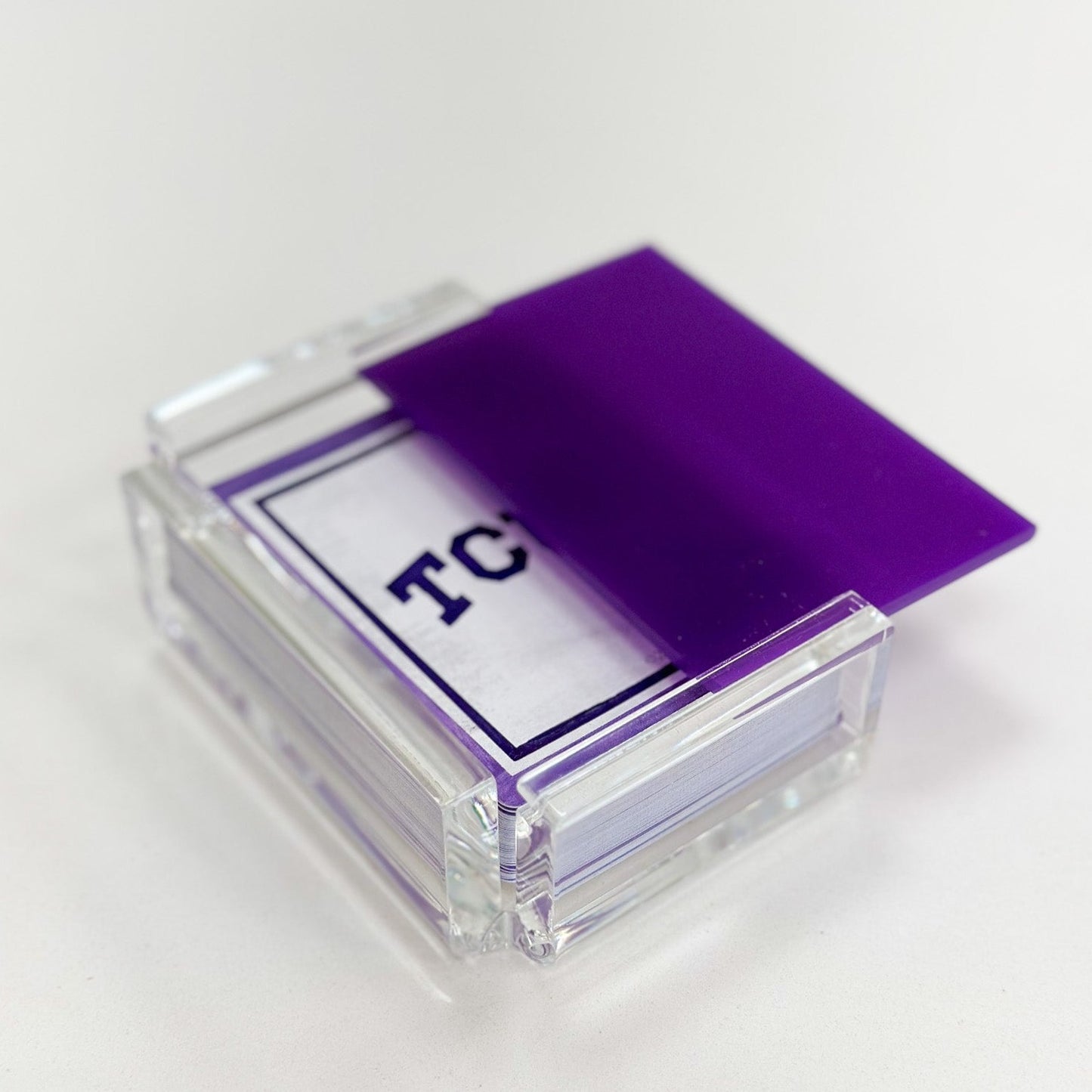 Purple Acrylic Single Deck Card Case