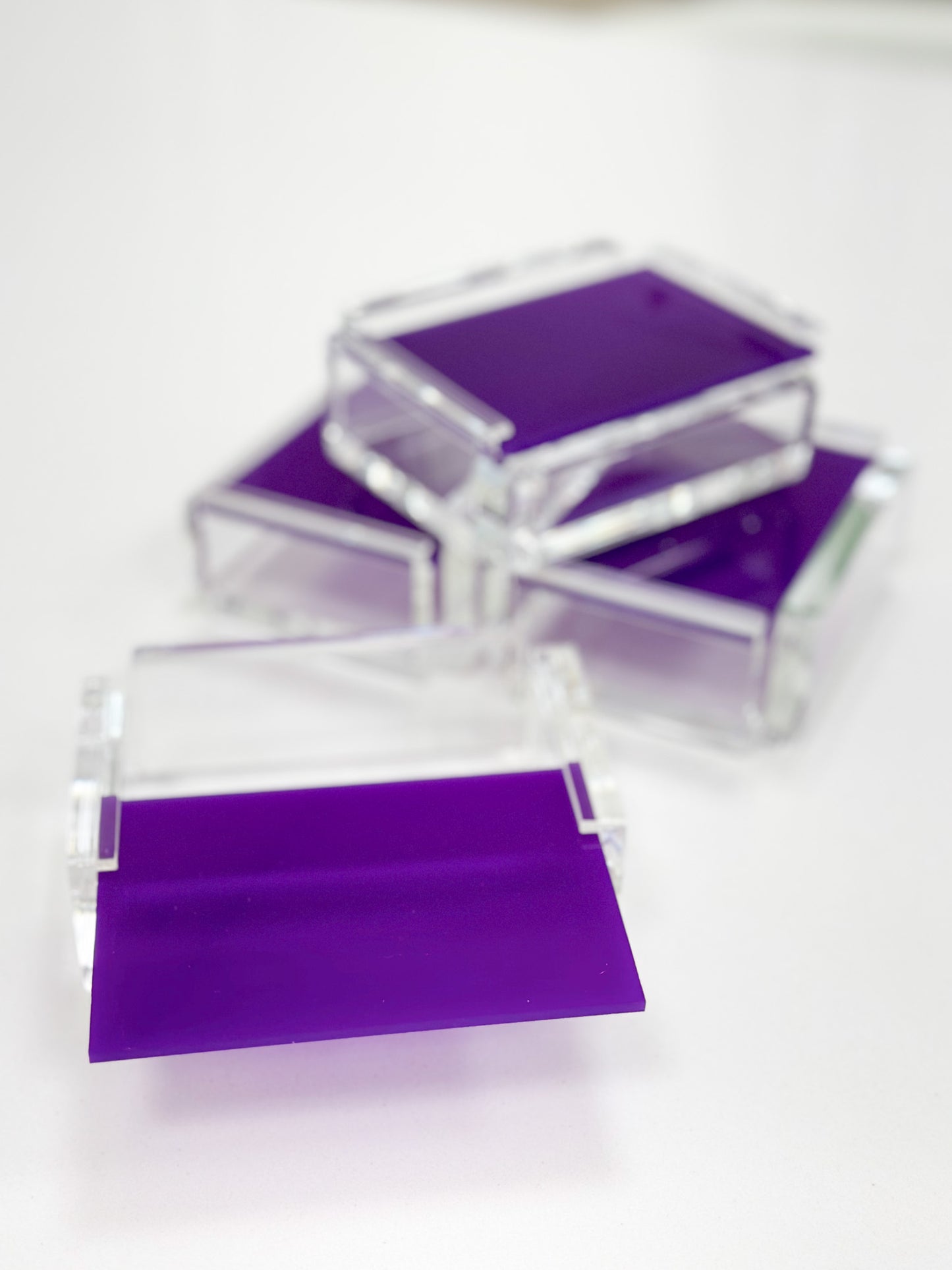 Purple Acrylic Single Deck Card Case